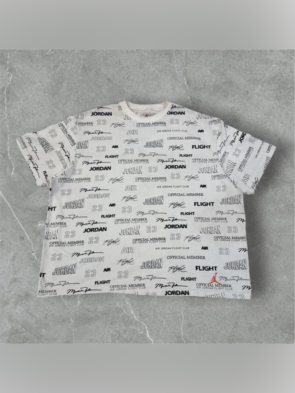 Air Jordan Flight Club Official Member All Over Print TShirt Men's Size 3XL Nike